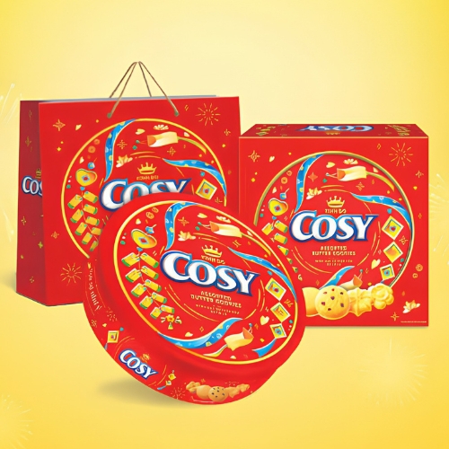 Bánh quy bơ COSY thập cẩm socola (Hộp thiếc) 