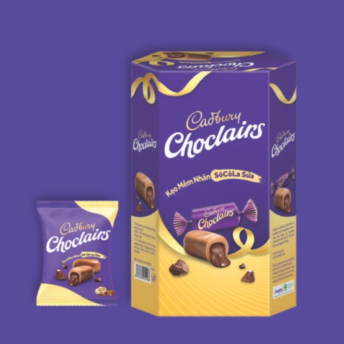 KẸO MỀM CADBURY CHOCLAIRS 99G – Hộp giấy