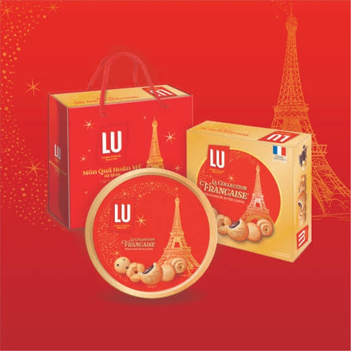 Bánh quy bơ LU thập cẩm (hộp thiếc) 320g