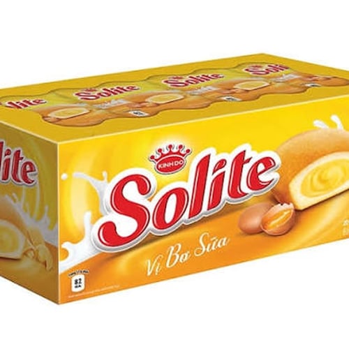 Bánh bông lan cuộn Solite tròn khay