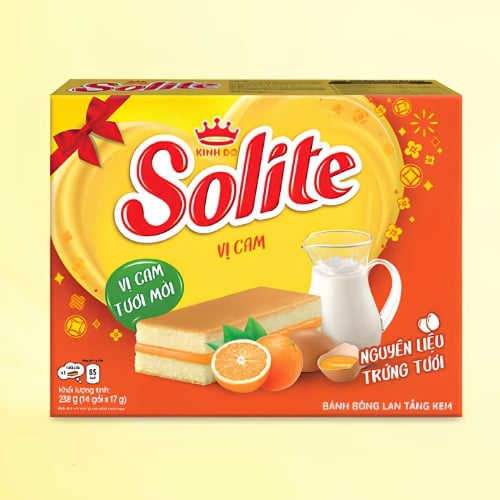 Bánh bông lan cuộn Solite tầng hộp