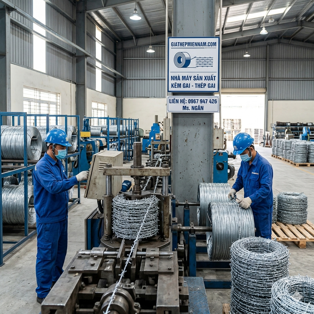 hàng rào dây thép gai giá rẻ tại xưởng