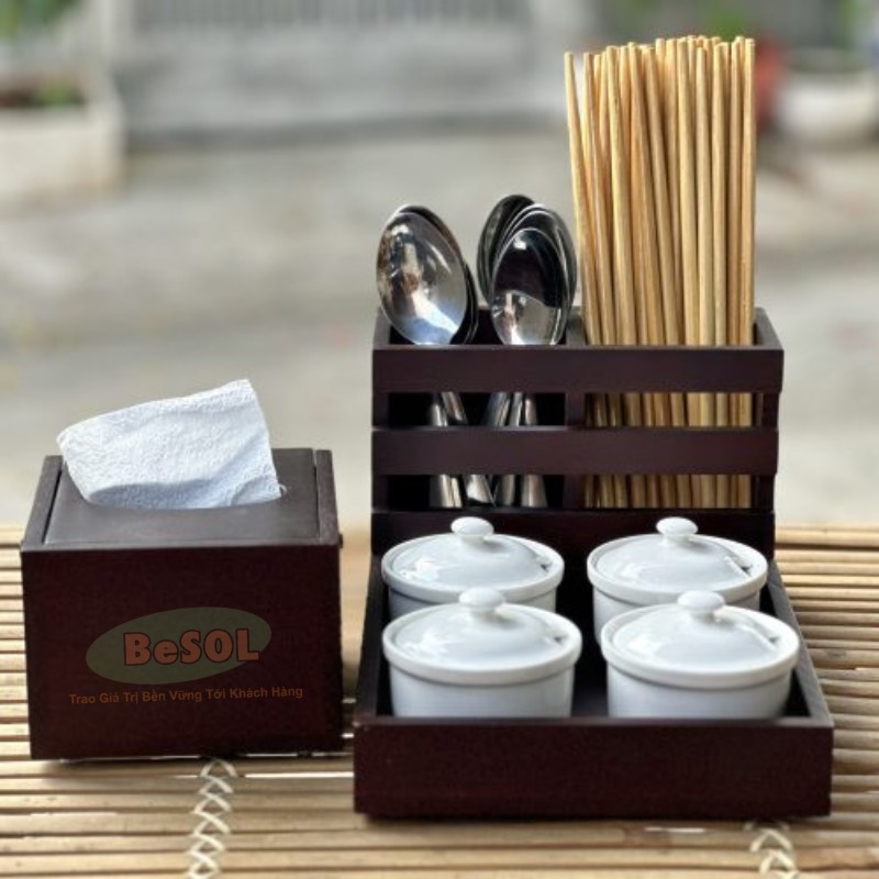 Hộp đựng đũa muỗng ngăn kéo gỗ và Hộp Đựng Giấy ăn gỗ BeSOL (combo sang trọng nhà BeSOL) Hộp đựng đũa muỗng ngăn kéo gỗ và Hộp Đựng Giấy ăn gỗ BeSOL (combo sang trọng nhà BeSOL)