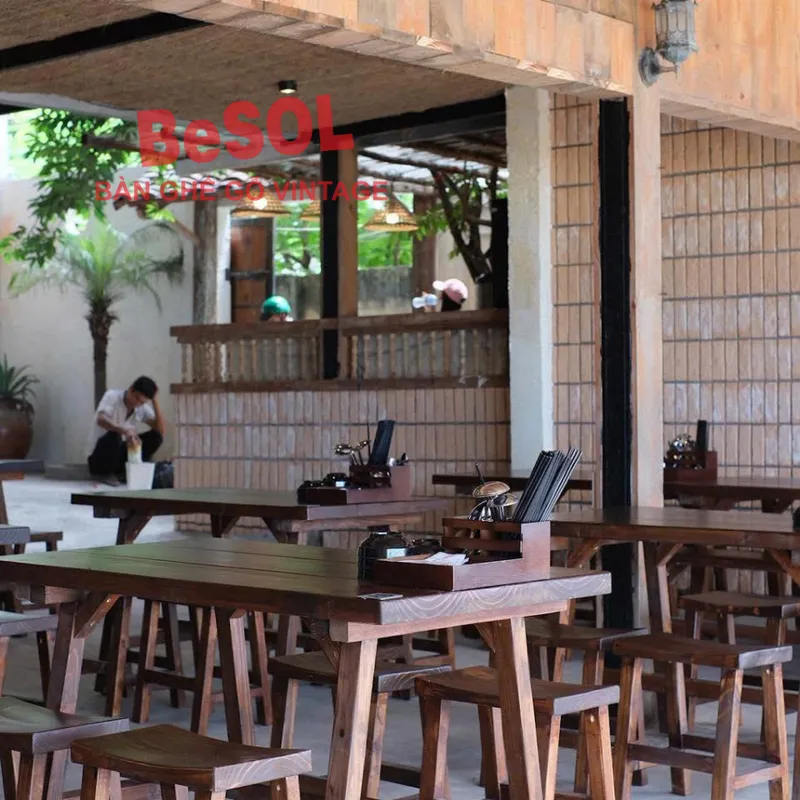 Combo [Truyền Thống] [Màu Gỗ Tự Nhiên] Khay Đựng Gia Vị Muỗng Đũa và Hộp Đựng Giấy Ăn Gỗ BeSOL [CBTT2]