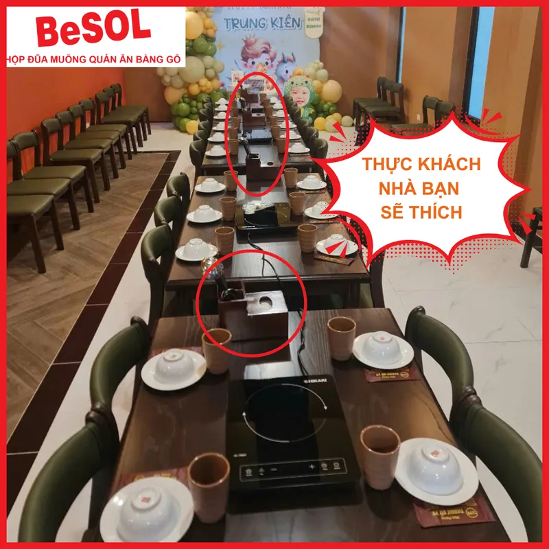 Combo [Tiết Kiệm] Hộp Đựng Giấy Ăn Đũa Thìa Khay Gia Vị Bằng Gỗ BeSOL [CBTK1]