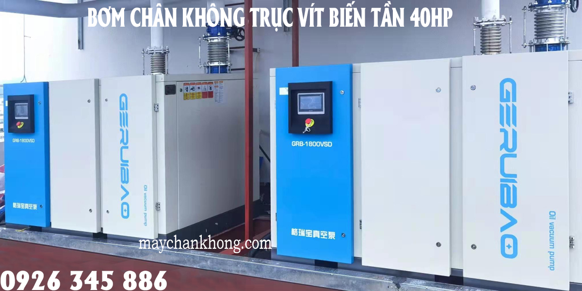 lắp đặt bơm chân không trục vít 40hp