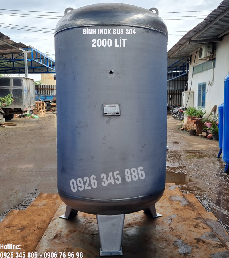 Bình Inox 2000 lít sus 304