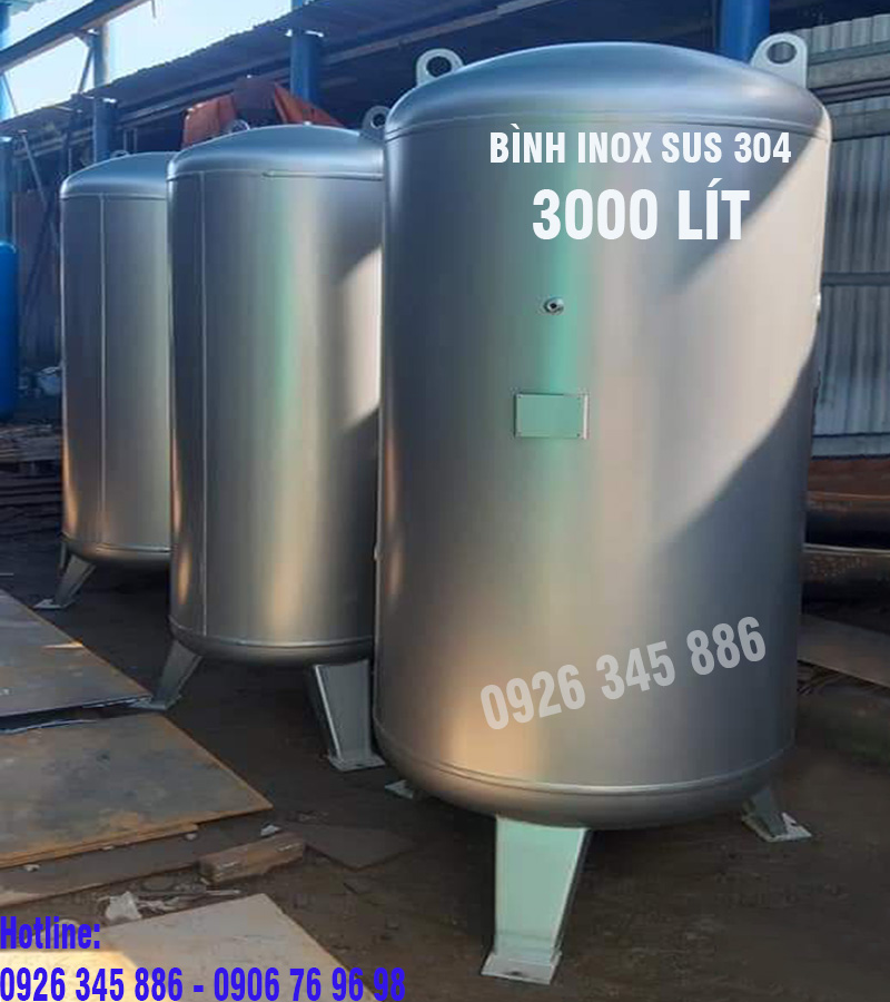Bình 3000 Lít INOX SUS 304