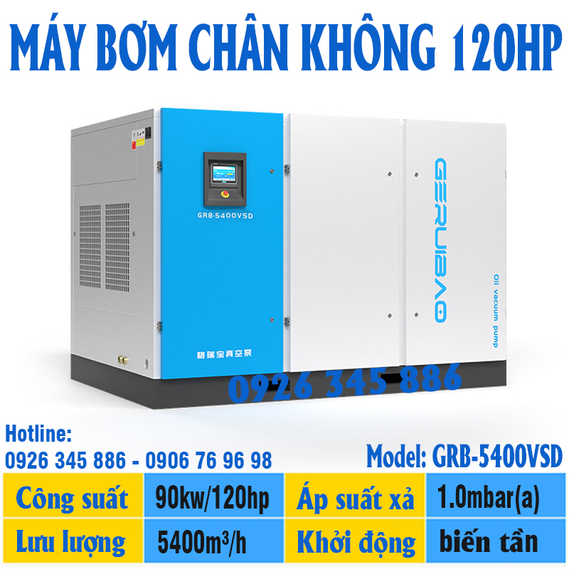 Bơm chân không 120hp