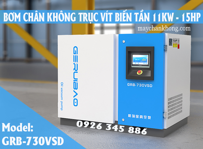 bơm chân không trục vít biến tần 15hp