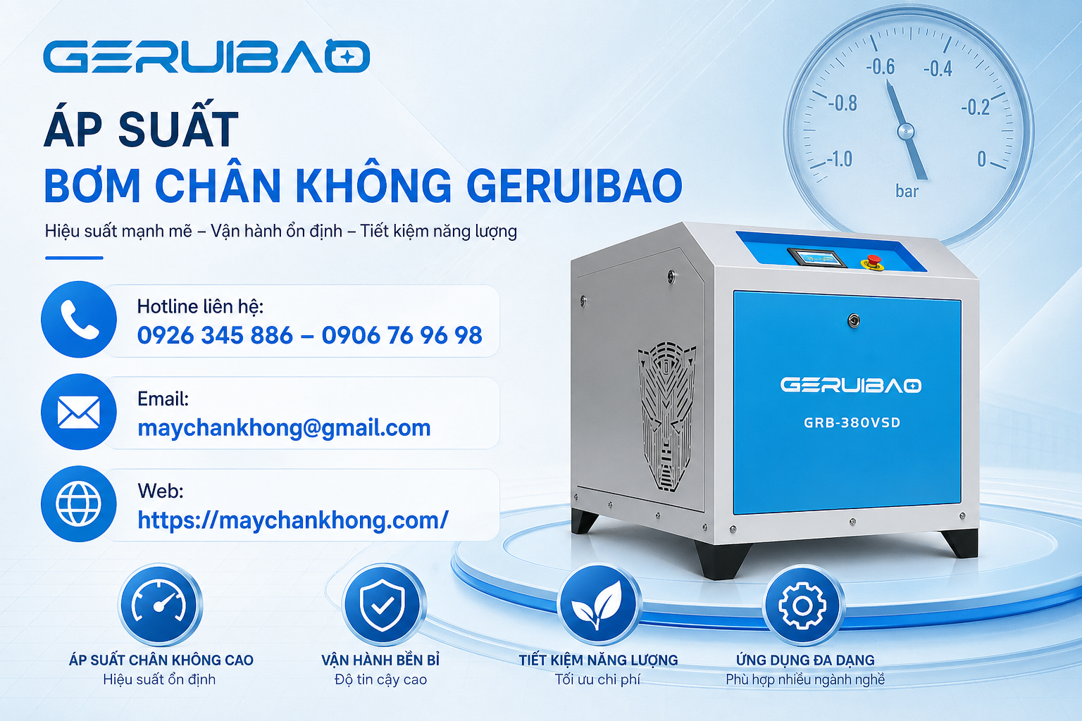 áp suất bơm chân không