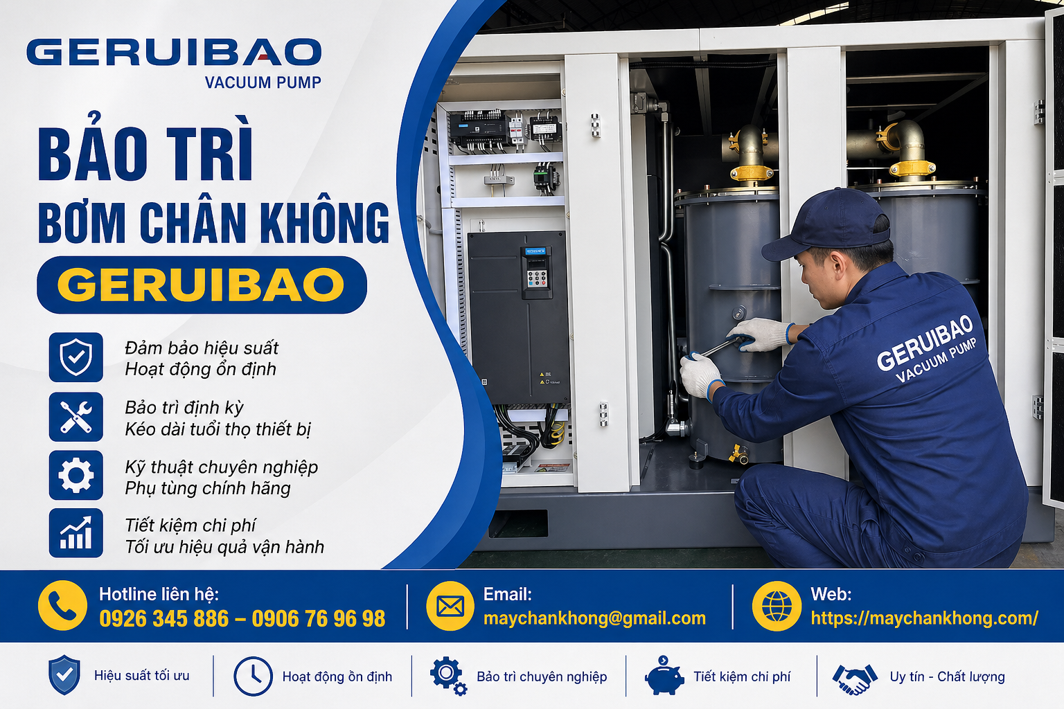 bảo trì bơm chân không Geruibao