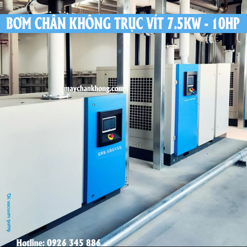 Lắp đặt bơm chân không trục vít biến tần 10hp