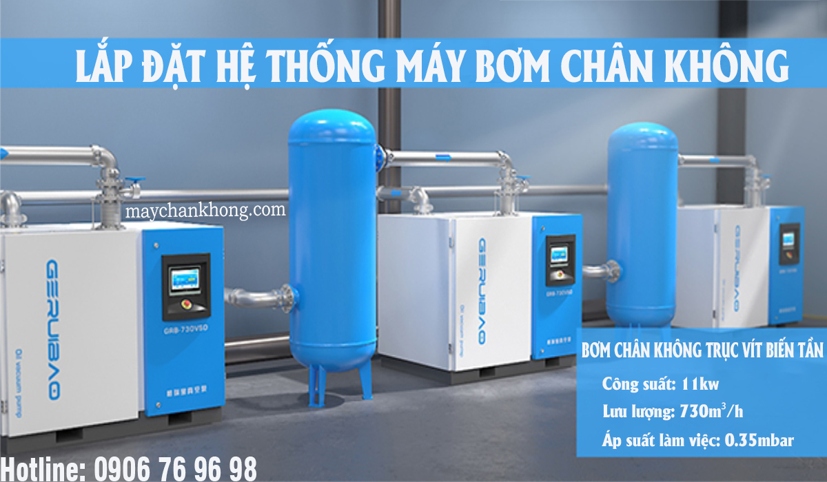 lắp đặt bơm chân không trục vít biến tần