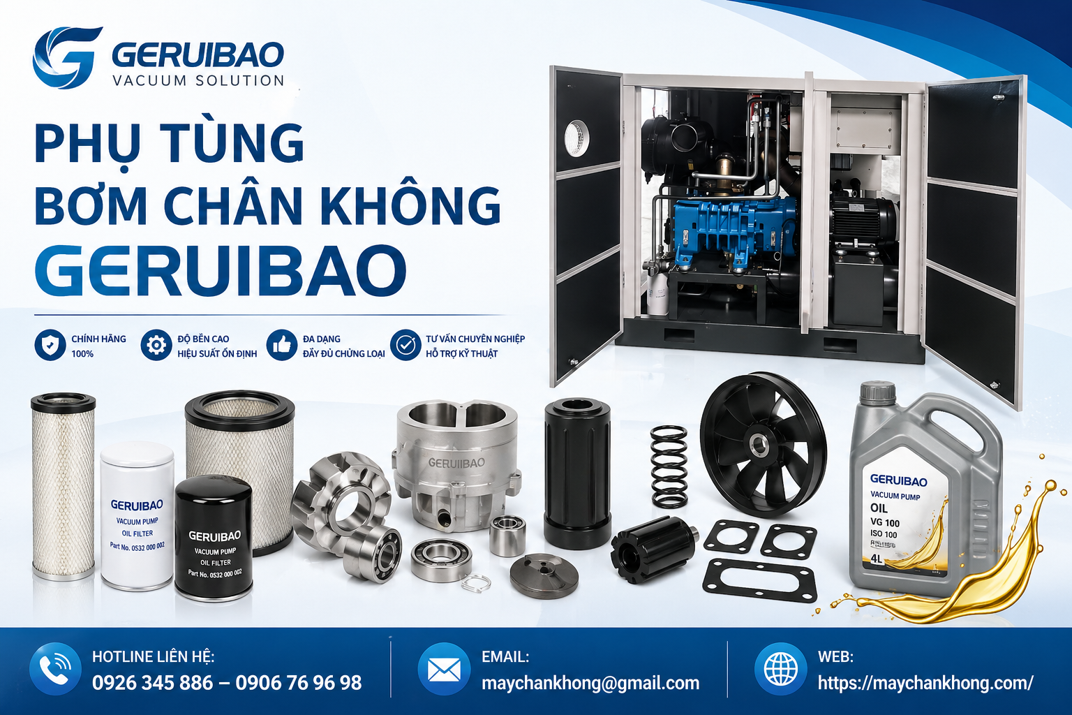 phụ tùng bơm chân không Geruibao