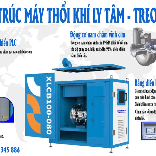 Máy thổi khí ly tâm - Treo Khí 100HP 