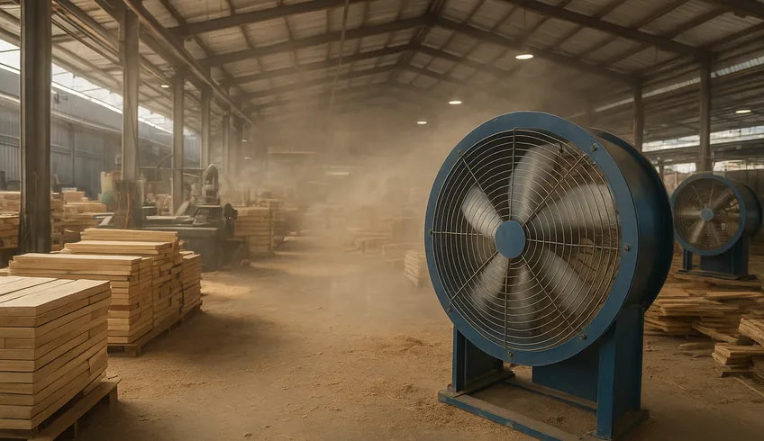 💨 Giải Pháp Làm Mát Hiệu Quả Cho Xưởng Gỗ Và Khu Công Nghiệp Tại Bình Dương Bằng Quạt Công Nghiệp