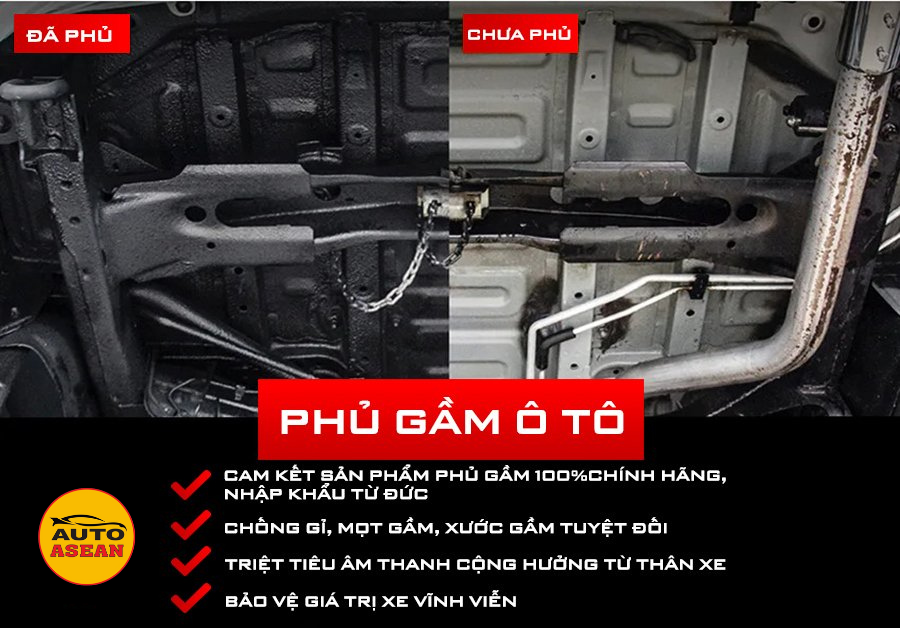 dịch vụ phủ gầm xe ô tô, chăm sóc xe ô tô tại Bình Dương - TPHCM