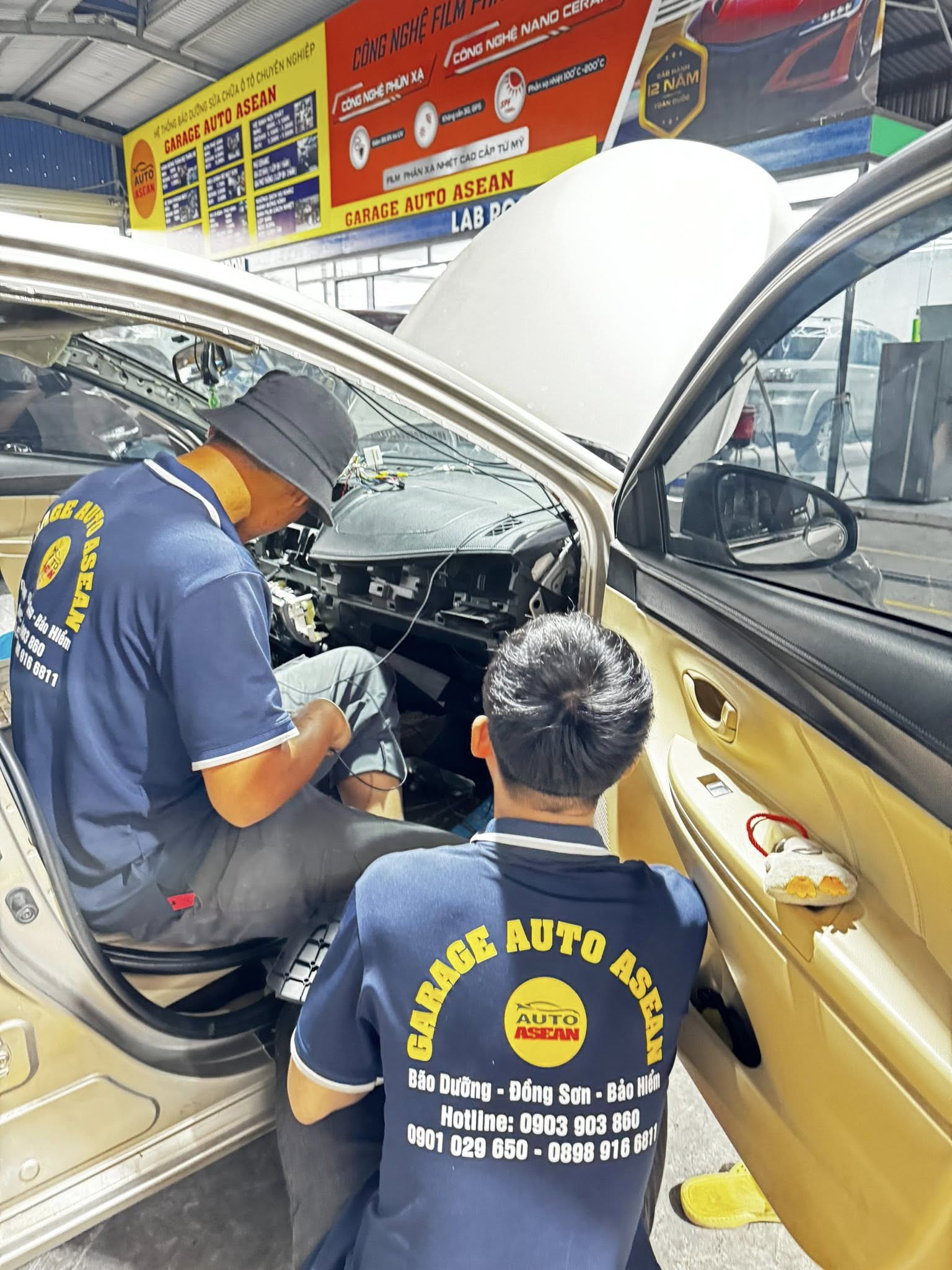 garage sửa điều hòa ô tô chuyên nghiệp tại Thuận An - Bình Dương