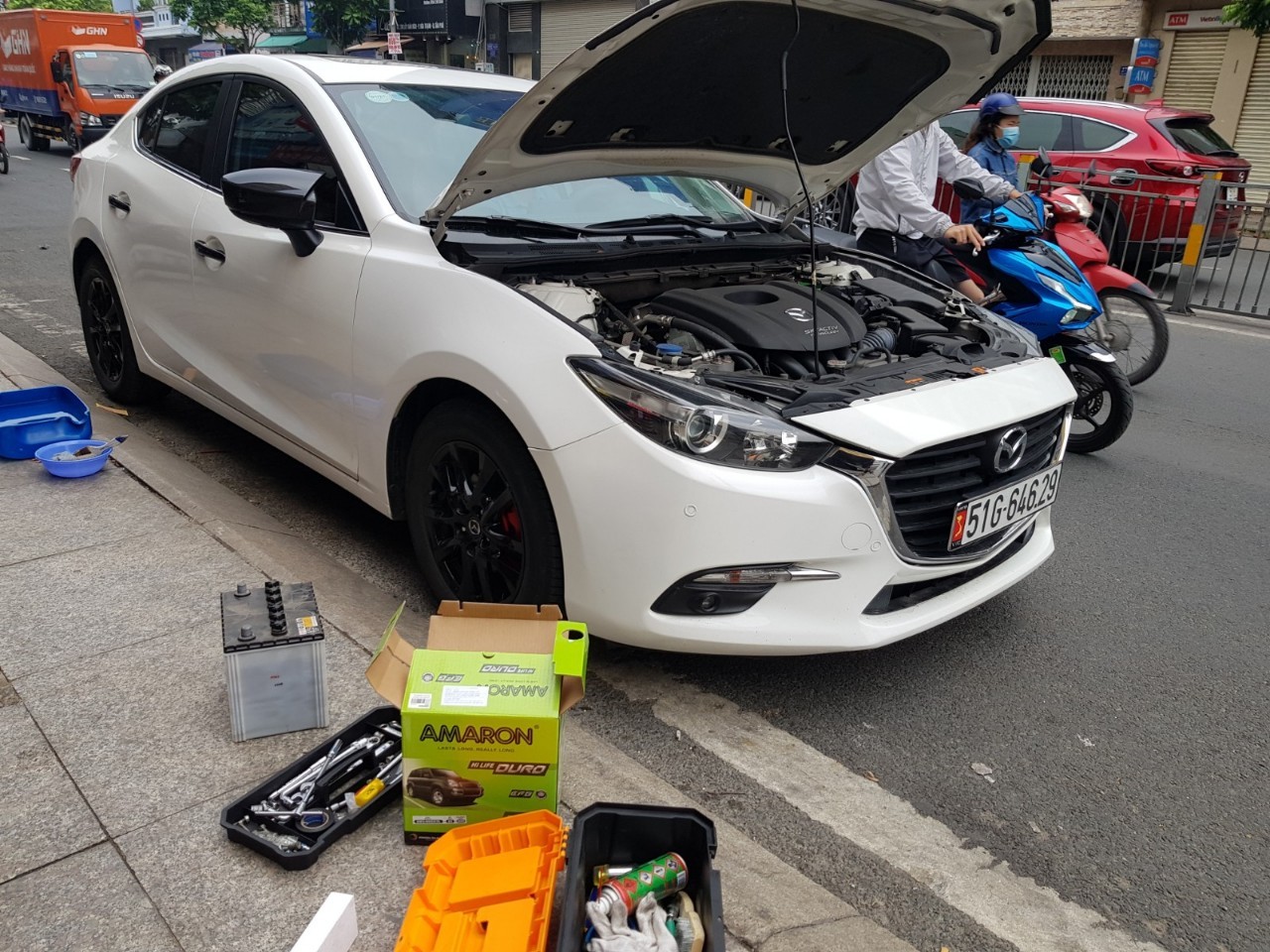 dịch vụ thay bình ắc quy ô tô tận nơi tại Bình Dương