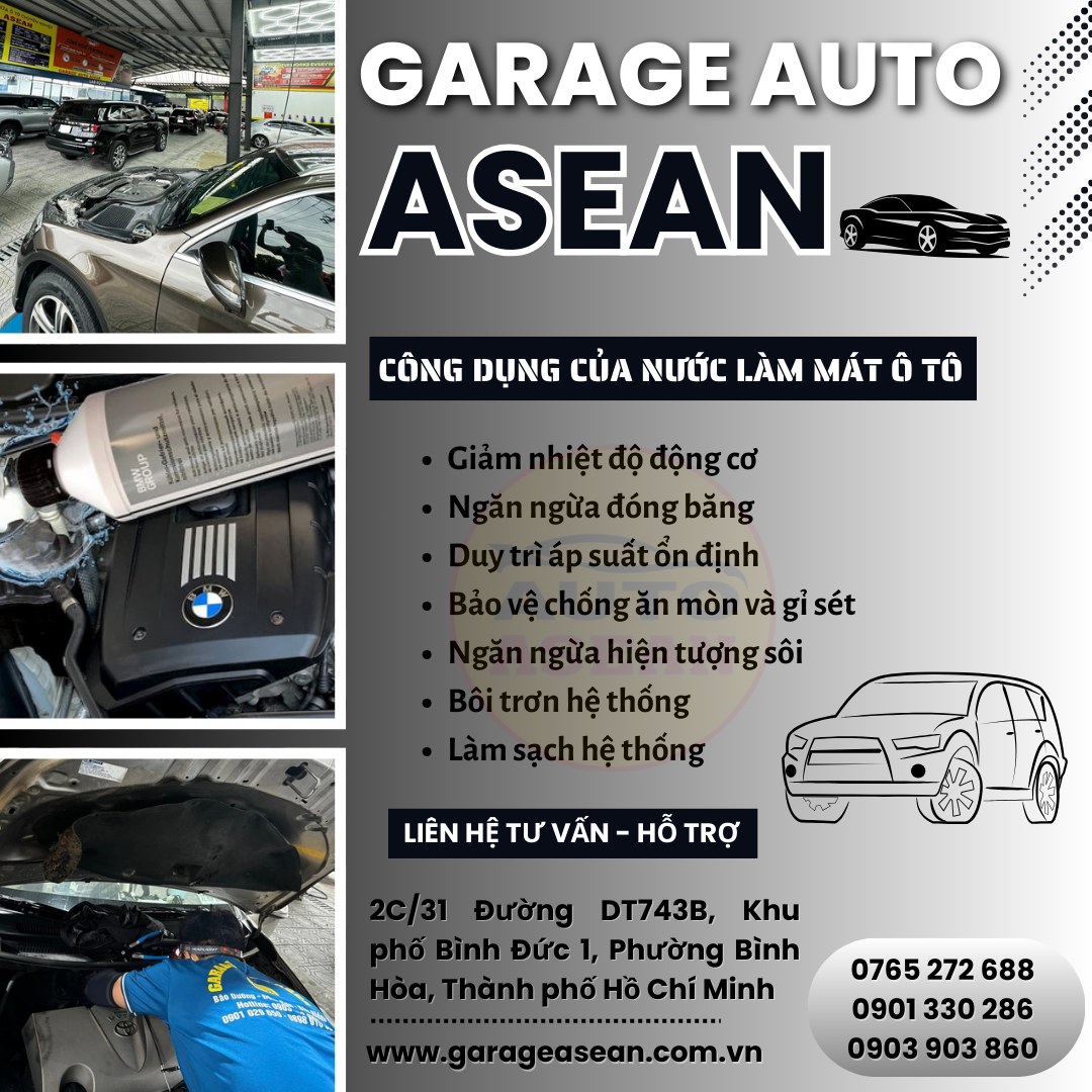 dịch vụ thay nước làm mát ô tô tại Bình Dương