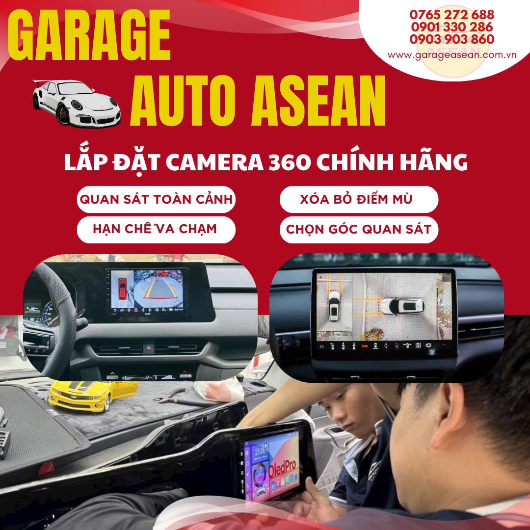lắp đặt camera 360 xe ô tô tại Bình Dương