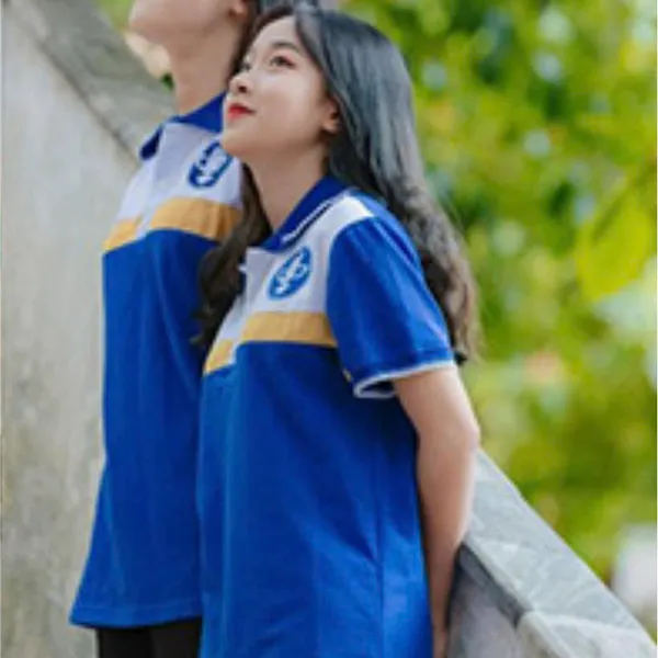 Áo polo thể dục màu xanh bích