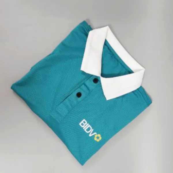 Áo thun đồng phục Ngân hàng BIDV màu xanh ngọc bích