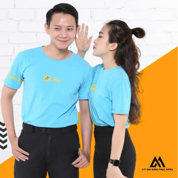 Áo thun đồng phục nhân viên Điện Máy Xanh màu xanh dương