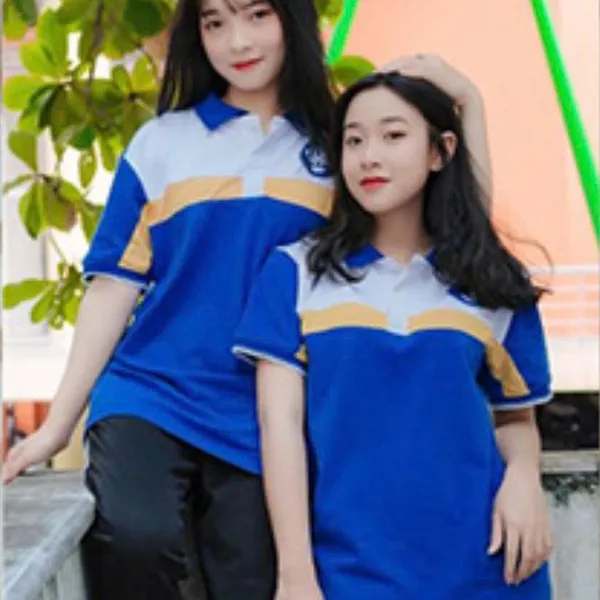 Áo polo thể dục màu xanh bích