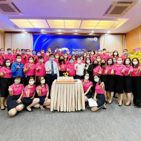 Áo polo đồng phục công ty BenThanh Tourist màu hồng sen