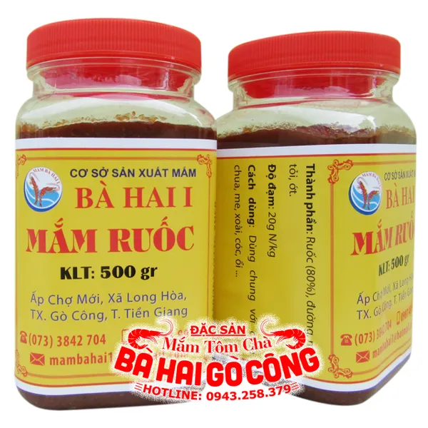 Mắm ruốc Bà Hai Gò Công hủ 500g