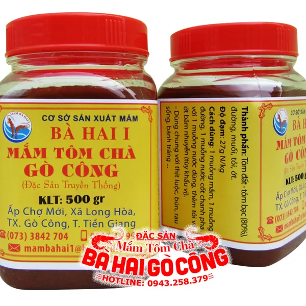Mắm tôm chà Bà Hai Gò Công hủ 500g
