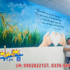 Vẽ tranh tường Mầm Non Ngọc Hà, Trảng Bom