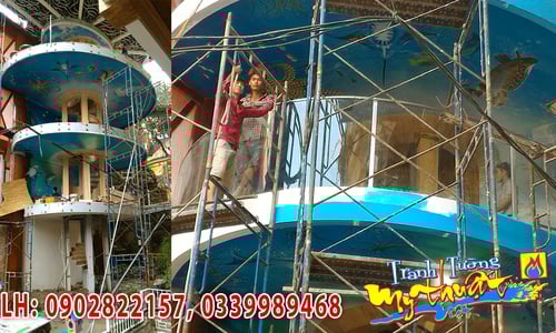 Toàn Cảnh Hoạt Động Thi Công Vẽ Tranh Tường Tại Mỹ Thuật Việt