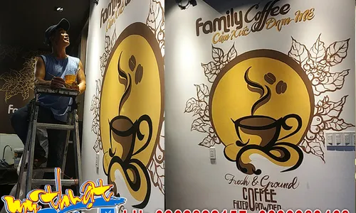 Vẽ tranh tường quán Cafe – Giải pháp trang trí thu hút khách hàng