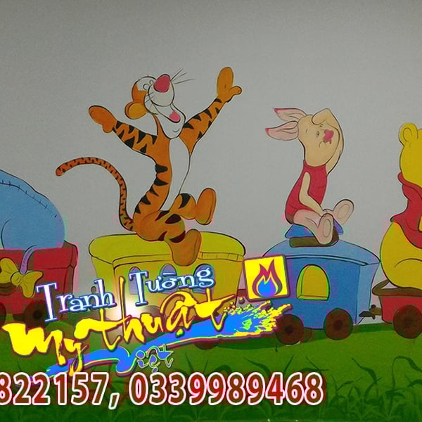 Vẽ Tranh Tường Mầm Non Hoàng Lam – Chung Cư HQC Plaza Bình Chánh
