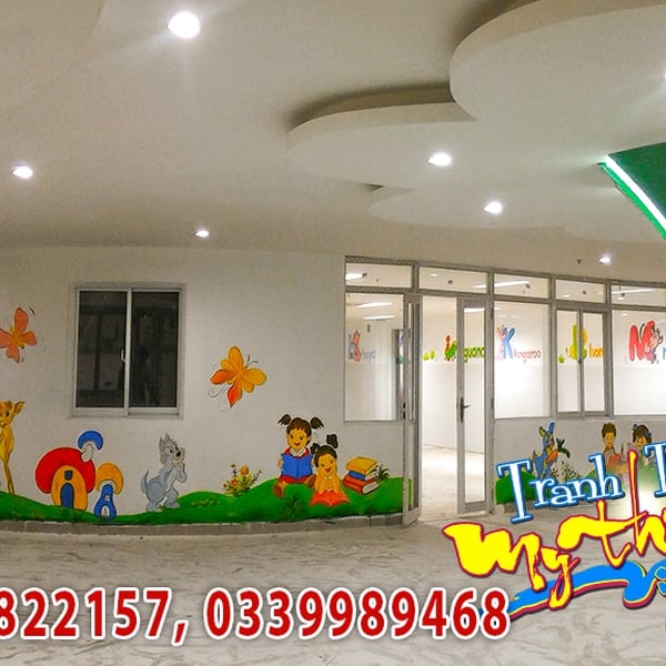 Vẽ Tranh Tường Mầm Non Hoàng Lam – Chung Cư HQC Plaza Bình Chánh