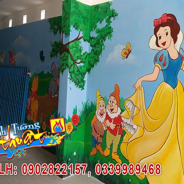 Vẽ Tranh Tường Trường Mầm Non Ngọc Hà Trảng Bom