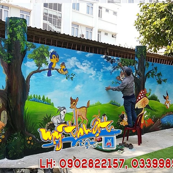 Vẽ Tranh Tường Mầm Non Củ Chi 2 – Kiến Tạo Không Gian Sáng Tạo Cho Bé