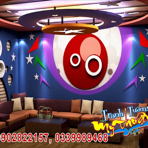 Vẽ tranh tường trang trí phòng karaoke
