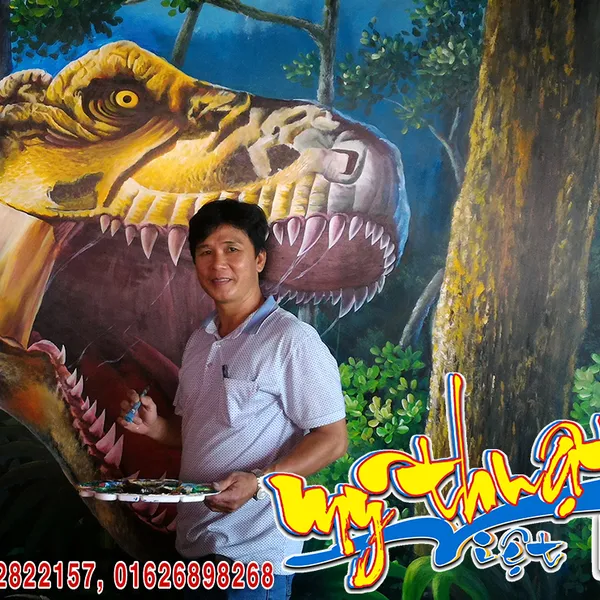 Vẽ tranh tường 3D nghệ thuật