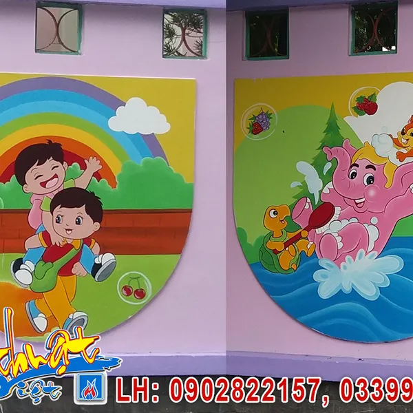 Vẽ Tranh Tường Mầm Non Mẫu Giáo Bình Tân.