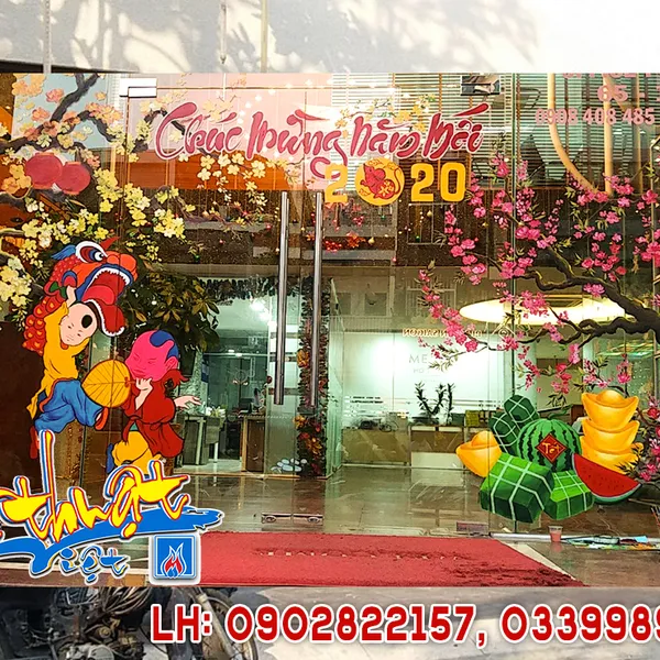 Vẽ tranh tường nghệ thuật 3d , vẽ tranh tường tết Q.1