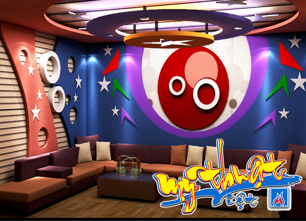 Vẽ tranh tường quán karaoke