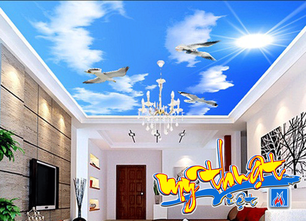 Vẽ tranh tường trần nhà