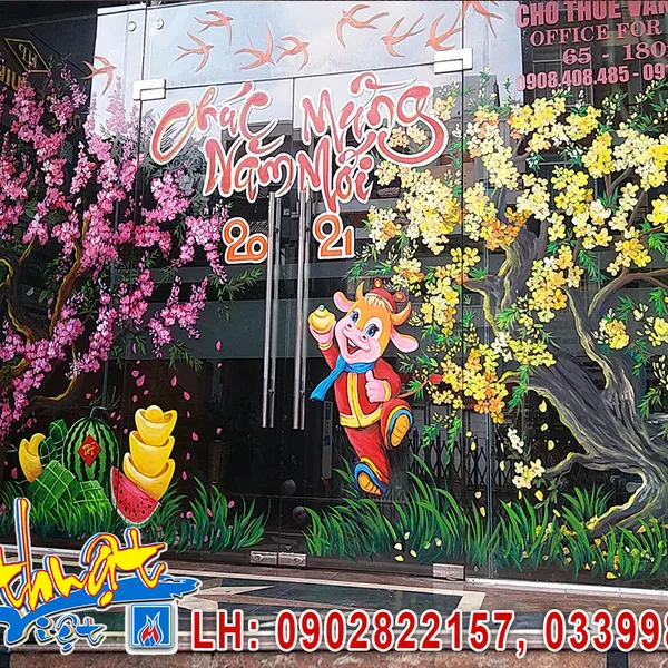 Vẽ Tranh Tường  Tranh Tết 2021