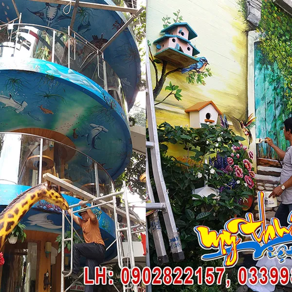 Vẽ Tranh Tường Phòng Khách