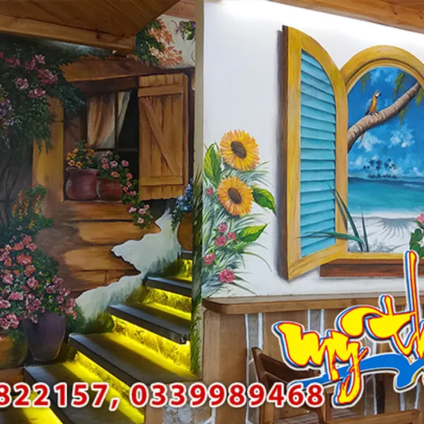 Vẽ tranh tường nhà hàng khách sạn