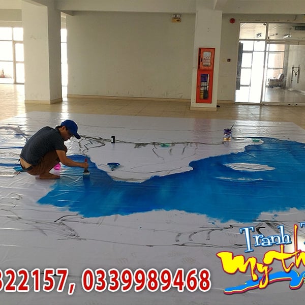 Vẽ Tranh Tường 3D Khai Trương Showroom Quận 7 – Tạo Ấn Tượng Mạnh Ngay Từ Cái Nhìn Đầu Tiên